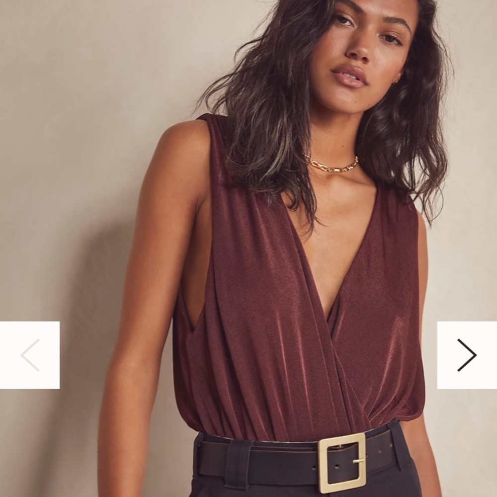 NWT Free People Night Owl Bodysuit Nutmeg